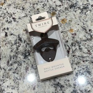 Wall-mounted bottle opener